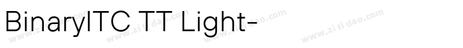 BinaryITC TT Light字体转换